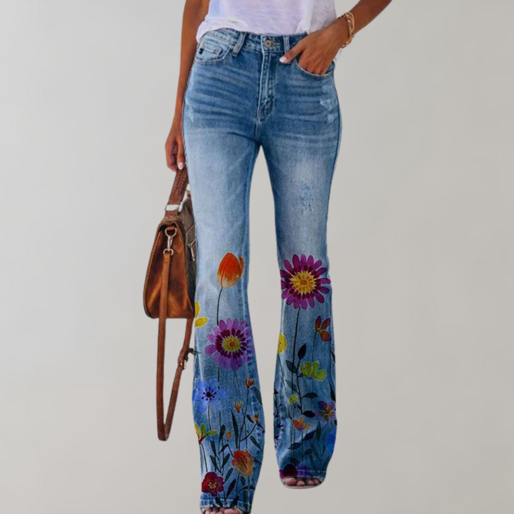 Viola™ - Jeans stampati con fiori