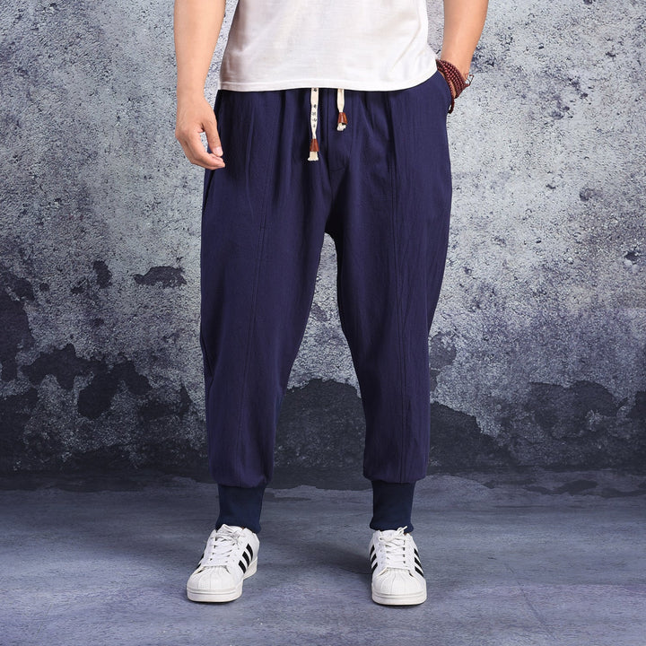 Marco™ - Comodi Pantaloni Harem in Cotone - Blu Marino