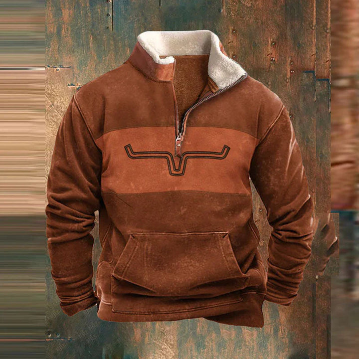 Dario - Elegant zip-up cotton sweater