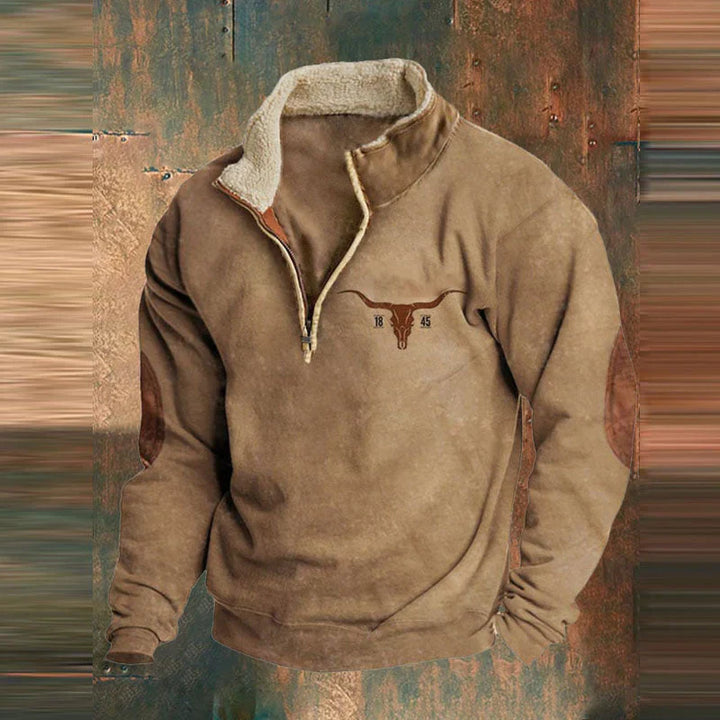 Dario - Elegant zip-up cotton sweater