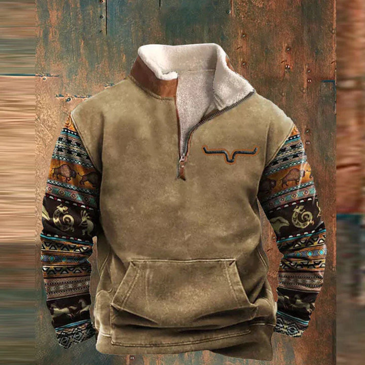 Dario - Elegant zip-up cotton sweater