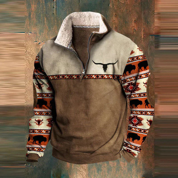 Dario - Elegant zip-up cotton sweater