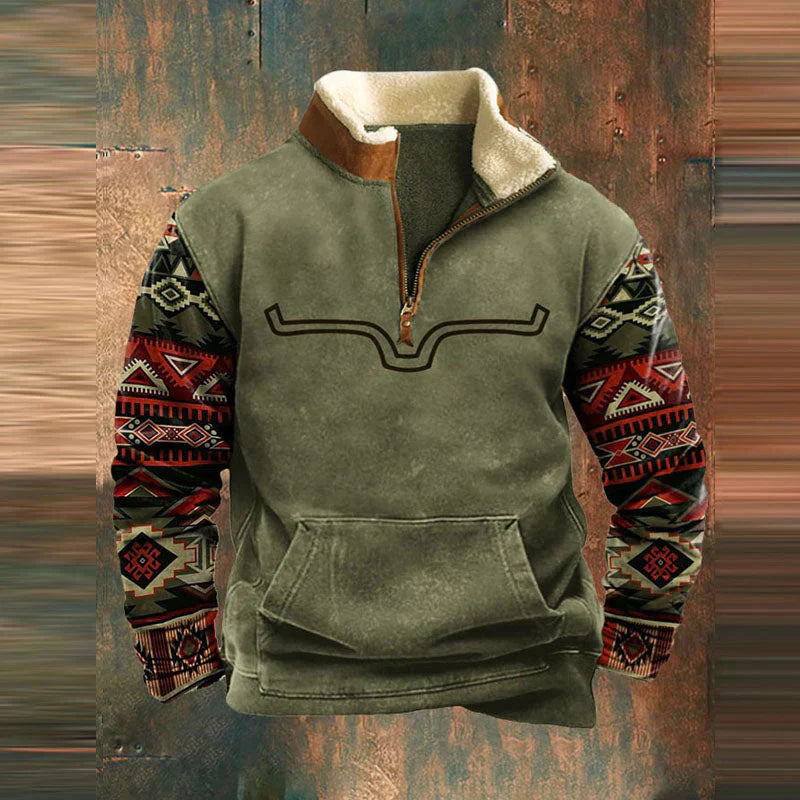 Dario - Elegant zip-up cotton sweater