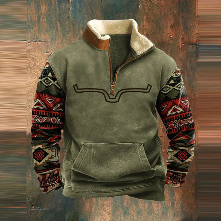 Dario - Elegant zip-up cotton sweater