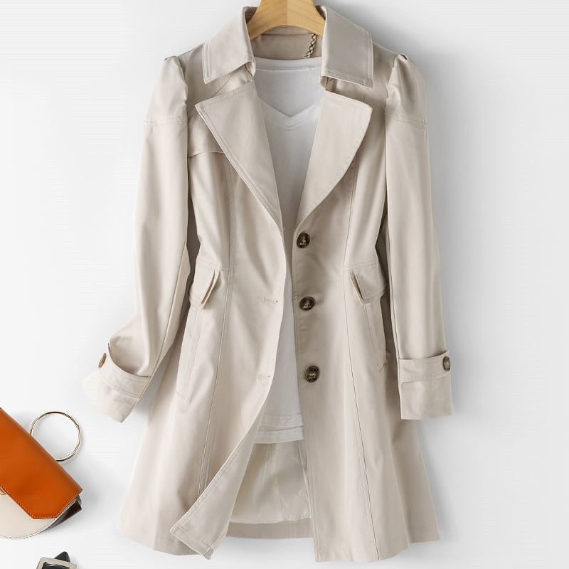 Emma™ - Trench coat in cashmere premium