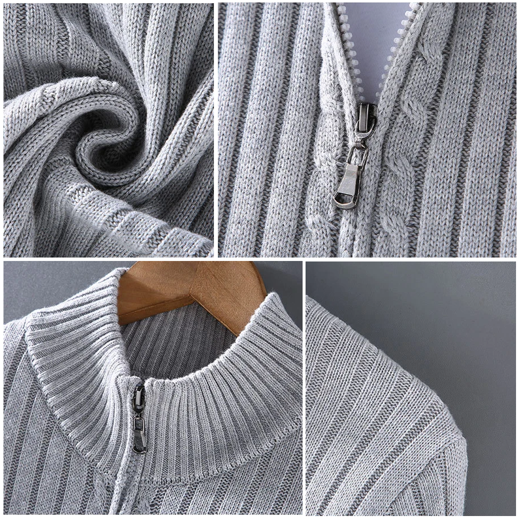 Marco™ - Cardigan con Zip in Cotone per Uomo