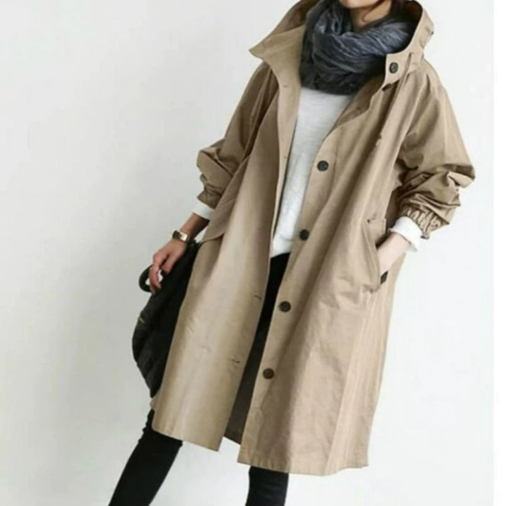 Tina™ - Elegante Trench in Misura di Cotone